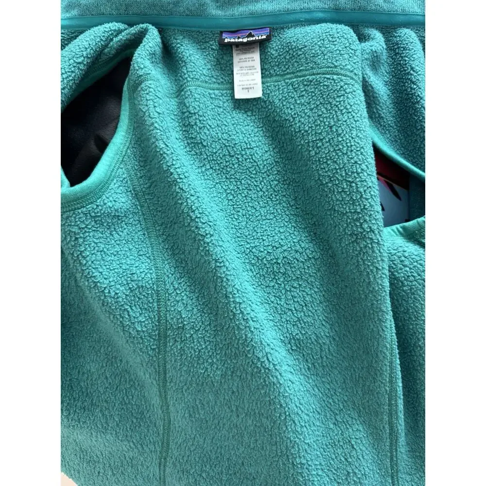 Patagonia Better Sweater Vest Size S Women’s Teal Full Zip Fleece Outdoor - Picture 5 of 6